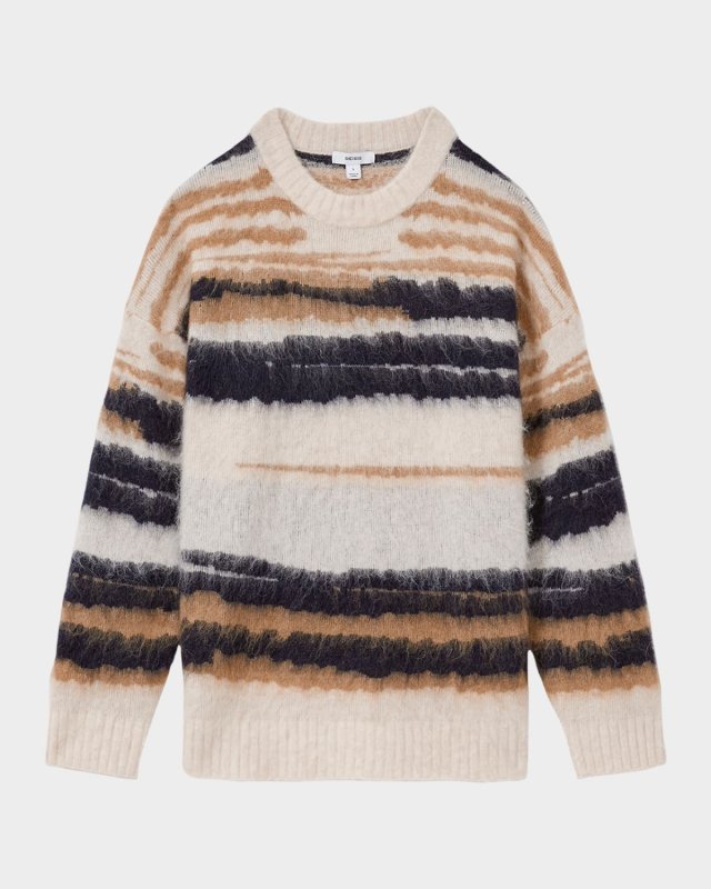 Emily Fuzzy Stripe Intarsia Sweater